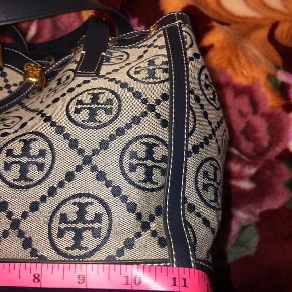 ๐ SOLD ๐T Monogram Jacquard Drawstring Tote - Picture 7 of 13